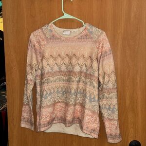 Anthropologie Multicolor Crew Neck Sweater